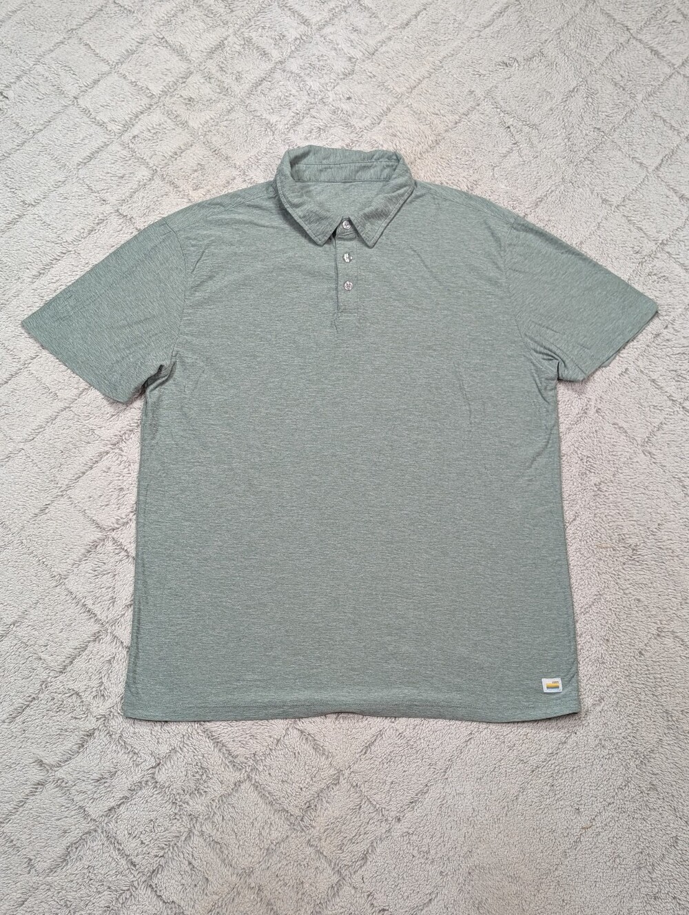 Vuori Shirt Mens L Green Sage Heather Strato Tech Polo Soft Performance V188